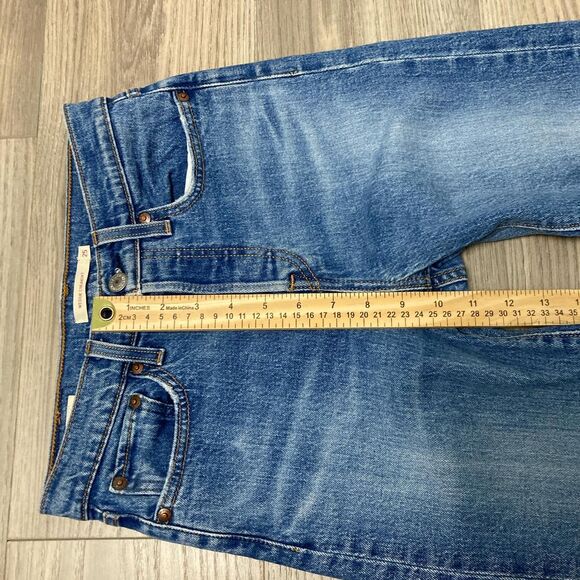 Levi's Premium Wedgie Straight Button Fly Distressed Jeans Size 25 - Picture 4 of 8